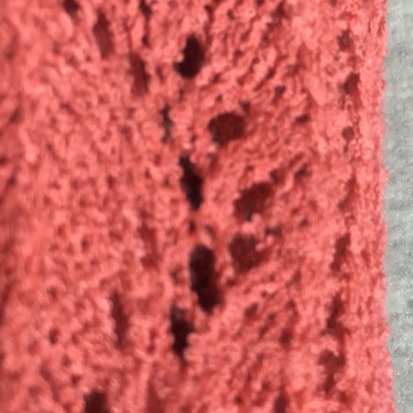 COLDWATER CREEK Crochet Lace Top with Full Tank Top UnderDeep Peach Color - Picture 11 of 16